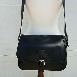 Coach Black Hampton Messenger/Crossbody Bag